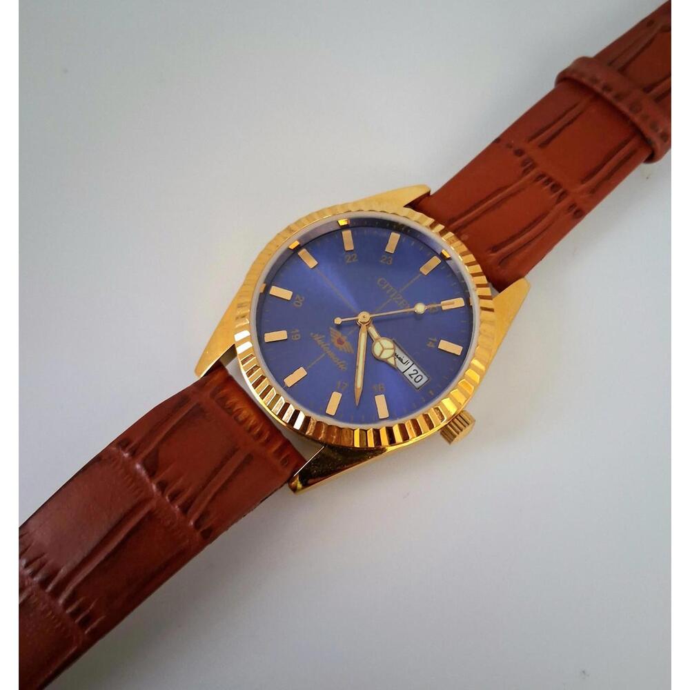 Vintage Men's Automatic Citizen Eagle 7‎ Leather Watch RARE - Picture 6 of 8